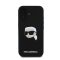 Karl Lagerfeld Silicone KL Head Print Apple iPhone 16 hátlap tok, fekete KLHMP16SSKHPPLK