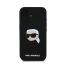 Karl Lagerfeld Silicone KL Head Print Apple iPhone 16 hátlap tok, fekete KLHMP16SSKHPPLK