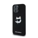 Karl Lagerfeld  Silicone Choupette Head Print Apple iPhone 16 Pro Max Magsafe kompatibilis hátlap tok, fekete