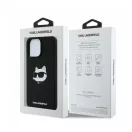 Karl Lagerfeld  Silicone Choupette Head Print Apple iPhone 16 Pro Max Magsafe kompatibilis hátlap tok, fekete