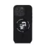 Karl Lagerfeld Silicone KC Heads Ring Apple iPhone 16 Pro Max hátlap tok, fekete KLHMP16XSCMKCRHK