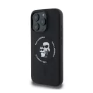 Karl Lagerfeld Silicone KC Heads Ring Apple iPhone 16 Pro Max hátlap tok, fekete KLHMP16XSCMKCRHK