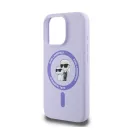 Karl Lagerfeld Silicone KC Heads Ring Apple iPhone 16 Pro Max hátlap tok, lila KLHMP16XSCMKCRHU