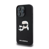   Karl Lagerfeld Liquid Silicone Double Heads MagSafe Apple iPhone 16 Pro Max hátlap tok, fekete