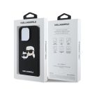Karl Lagerfeld Liquid Silicone Double Heads MagSafe Apple iPhone 16 Pro Max hátlap tok, fekete