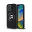 Karl Lagerfeld Liquid Silicone K&CH Heads MagSafe Apple iPhone 16 Pro Max hátlap tok, fekete