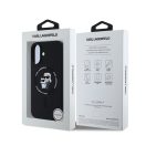 Karl Lagerfeld Liquid Silicone Karl and Choupette MagSafe Apple iPhone 16 Plus hátlap tok, fekete