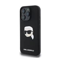   Karl Lagerfeld Liquid Silicone Karl Head MagSafe Apple iPhone 16 Pro hátlap tok, fekete