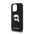 Karl Lagerfeld Liquid Silicone Karl Head MagSafe Apple iPhone 16 Pro hátlap tok, fekete