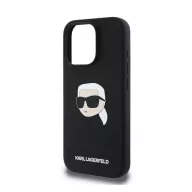   Karl Lagerfeld Liquid Silicone Karl Head MagSafe Apple iPhone 16 Pro hátlap tok, fekete