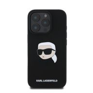   Karl Lagerfeld Liquid Silicone Karl Head MagSafe Apple iPhone 16 Pro Max hátlap tok, fekete