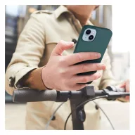 Matt Apple iPhone 16 Plus szilikon tok, sötétzöld