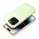 Roar Apple iPhone 16 prémium szilikon tok velúr béléssel, világoszöld