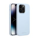 Roar Apple iPhone 16 Pro Max prémium szilikon tok velúr béléssel, világoskék