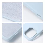   Roar Apple iPhone 16 Pro Max prémium szilikon tok velúr béléssel, világoskék