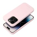 Roar Apple iPhone 16 Pro Max prémium szilikon tok velúr béléssel, világosrózsaszín