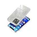 Apple iPhone 16 csillámos hátlap tok, ezüst