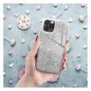 Apple iPhone 16 csillámos hátlap tok, ezüst