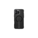Uniq Eleva Apple iPhone 16 Pro Max Magsafe szilikon tok tartó résszel, karbon fekete