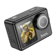  Hoco DV101 sportkamera/akciókamera két digitális kijelzővel, 1,3coll + 2coll, fekete (4K/30fps)