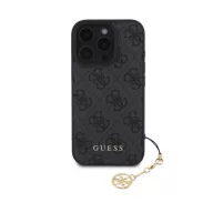   Guess 4G Charm Apple iPhone 16 Pro Max Tone on Tone hátlap tok, szürke