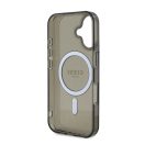 Guess IML Glitter Ring Apple iPhone 16 Magsafe kompatibilis hátlap tok, fekete