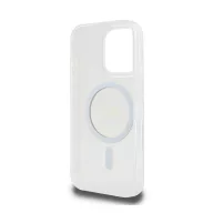   Guess IML Glitter Ring Apple iPhone 16 Pro Magsafe kompatibilis hátlap tok, átlátszó