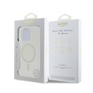 Guess IML Glitter Ring Apple iPhone 16 Pro Magsafe kompatibilis hátlap tok, átlátszó