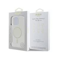   Guess IML Glitter Ring Apple iPhone 16 Pro Magsafe kompatibilis hátlap tok, átlátszó