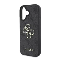 Guess PU 4G Metal Logo Apple iPhone 16 hátlap tok, szürke
