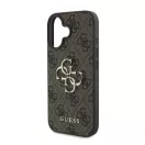 Guess PU 4G Metal Logo Apple iPhone 16 Plus hátlap tok, barna