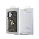 Guess PU 4G Metal Logo Apple iPhone 16 Plus hátlap tok, barna