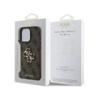   Guess PU 4G Metal Logo Apple iPhone 16 Pro hátlap tok, barna