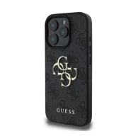   Guess PU 4G Metal Logo Apple iPhone 16 Pro hátlap tok, szürke