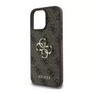 Guess PU 4G Metal Logo Apple iPhone 16 Pro Max hátlap tok, barna
