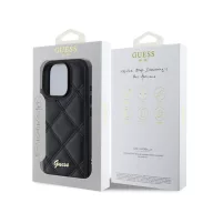   Guess PU Leather Quilted Apple iPhone 16 Pro hátlap tok, fekete