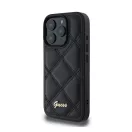 Guess PU Leather Quilted Apple iPhone 16 Pro Max hátlap tok, fekete