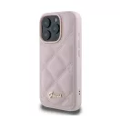 Guess PU Leather Quilted Apple iPhone 16 Pro Max hátlap tok, rózsaszín