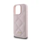 Guess PU Leather Quilted Apple iPhone 16 Pro Max hátlap tok, rózsaszín