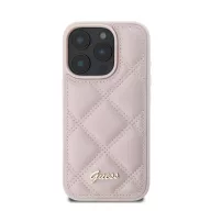   Guess PU Leather Quilted Apple iPhone 16 Pro hátlap tok, rózsaszín