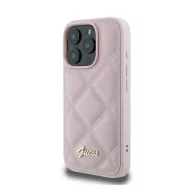  Guess PU Leather Quilted Apple iPhone 16 Pro hátlap tok, rózsaszín
