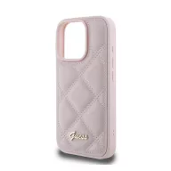   Guess PU Leather Quilted Apple iPhone 16 Pro hátlap tok, rózsaszín