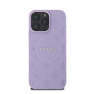   Guess Saffiano Peony Stamp Apple iPhone 16 Pro Max Magsafe kompatibilis hátlap tok, lila