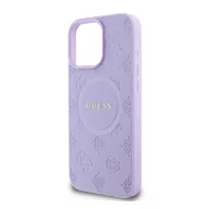   Guess Saffiano Peony Stamp Apple iPhone 16 Pro Max Magsafe kompatibilis hátlap tok, lila