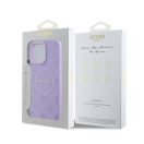Guess Saffiano Peony Stamp Apple iPhone 16 Pro Max Magsafe kompatibilis hátlap tok, lila