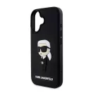 Karl Lagerfeld 3D Rubber Ikonik Apple iPhone 16 hátlap tok, fekete