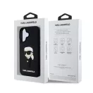 Karl Lagerfeld 3D Rubber Ikonik Apple iPhone 16 hátlap tok, fekete