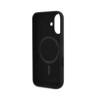   Karl Lagerfeld Liquid Silicone K&CH Heads Apple iPhone 16 Magsafe kompatibilis hátlap tok, fekete