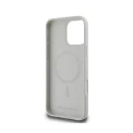   Karl Lagerfeld Liquid Silicone K&CH Heads Apple iPhone 16 Pro Magsafe kompatibilis hátlap tok, bézs
