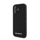 Karl Lagerfeld PU Quilted Pattern Apple iPhone 16 hátlap tok, fekete